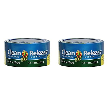 Duck Clean Release Blue Painter's Tape, 2-Inch (1.88-Inch x 60-Yard)240195 (Pack of 2) Duck