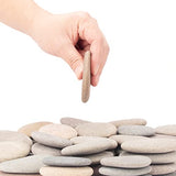 [About 91 PCS - 106 PCS](18.3 Pounds) River Rocks, Flat Rocks, 2.27"-3.56"Painting Rocks, Craft Rocks, DIY Rocks, Painting Stones BLQH