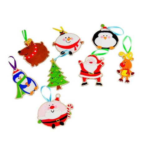 NOLITOY 8pcs Accessories for Craft Supplies Christmas DIY Accessories DIY Wood Craft Kits Bamboo Decorations Child NOLITOY