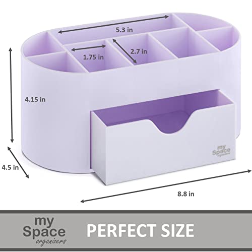 My Space Organizers Lavender Desk Organizer for Office Supplies and Desk Accessories - Pen Holder Desktop Organization for Room College Dorm Home My Space Organizers