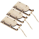 BESPORTBLE 3pcs Wooden Mini Sleighs Unfinished Christmas Tabletop Sleighs Miniature Sled Figurine Ornament for DIY Craft Dollhouse Fairy Garden Decor BESPORTBLE