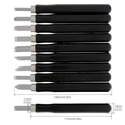 Omninmo Wood Carving Knife Set - 10 PCS Hand Carving Tool Set Whittling Knife Art Craft Caving Tool Kit for DIY Sculpture Omninmo