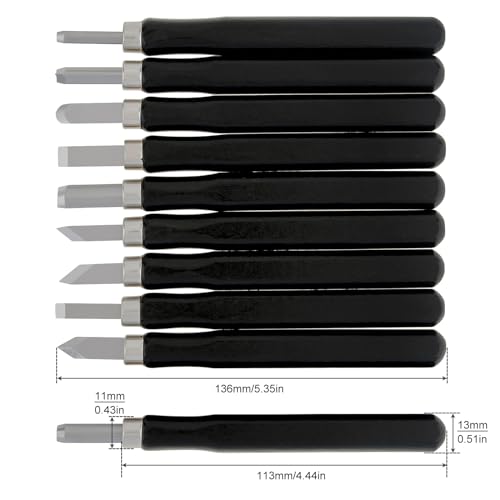 Omninmo Wood Carving Knife Set - 10 PCS Hand Carving Tool Set Whittling Knife Art Craft Caving Tool Kit for DIY Sculpture - WoodArtSupply