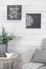 Cornucopia Blank Wood Plaques (2-Pack), Gray Washed Fir Wooden Sign for DIY Crafts 12x12 Inch Cornucopia Brands