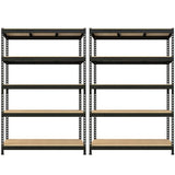 Prilinex Heavy Duty Storage Shelves 48" W x 24" D x 72" H - 2 Packs 5-Tier Adjustable Metal Garage Shelving Unit, Standing Utility Shelf Racks for Prilinex