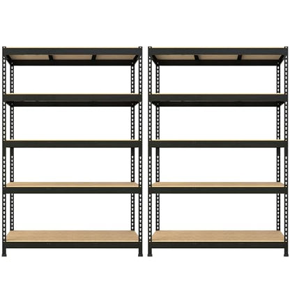 Prilinex Heavy Duty Storage Shelves 48" W x 24" D x 72" H - 2 Packs 5-Tier Adjustable Metal Garage Shelving Unit, Standing Utility Shelf Racks for - WoodArtSupply