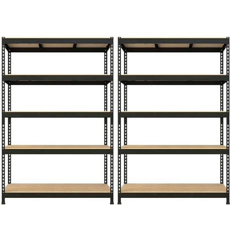 Prilinex Heavy Duty Storage Shelves 48" W x 24" D x 72" H - 2 Packs 5-Tier Adjustable Metal Garage Shelving Unit, Standing Utility Shelf Racks for Prilinex