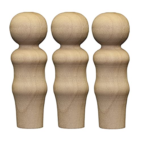 Pinehurst Crafts Unfinished Wood Peg Dolls, Mom / Woman, 2-1/4 Inch, Pack of 20 PegDoll_Mom_20pk - WoodArtSupply