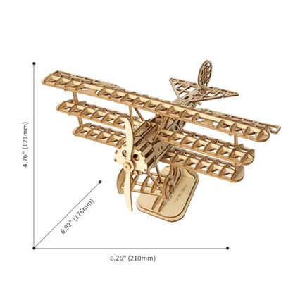 Robotime Bi-Plane 3D Puzzle Kit – 145 Pieces