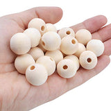 200pcs 16mm Wood Beads Natural Unfinished Round Ball Wooden Loose Beads Wood Spacer Beads for DIY Crafts Jewelry Making Handmade Decoration Jdesun