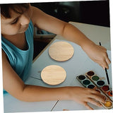 Operitacx 10pcs Round Bamboo Unfinished Bamboo Chips Premium Unfinished Slices Unfinished Round Chips Circle Blank Cutouts Painting Materials Operitacx