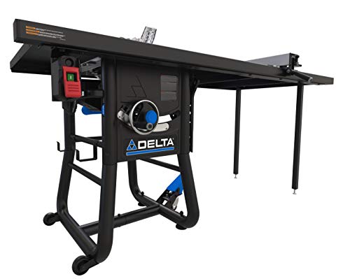 Delta 36-5052T2 Contractor Table Saw with 52" Rip Capacity and Steel Extension Wings - WoodArtSupply