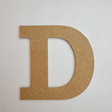 24" Wooden Craft Letter D Unfinished, Rockwell Font, Craft Cutout 1-4" MDF Build-A-Cross