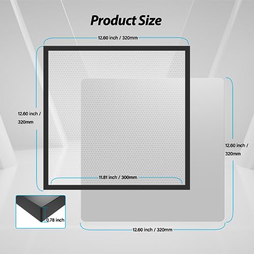 Creality Honeycomb Laser Bed, Honeycomb Platform with 12Pcs Extra Risers and Aluminum Panel for Laser Engraver and Cutter Machine, 12.6" * 12.6" - WoodArtSupply