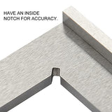 Precision Machinist Square 3 Inch Engineer Square 90 Degree Right Angle Ruler Ground Hardened Steel with Seat 3 x 2 Inch Boomgood