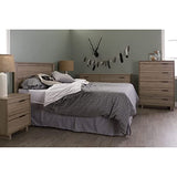 Fynn Full Headboard in Rustic Oak by South Shore South Shore