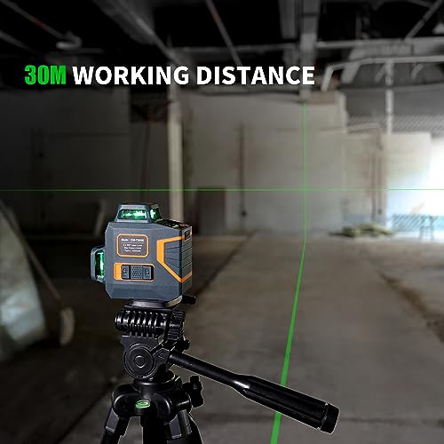 CIGMAN Laser Level CM-720SE Laser Level Self Leveling 2 x 360° Green Cross Line for Construction, Picture Hanging and Decoration with Rechargeable - WoodArtSupply