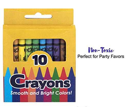 Trail maker 12 Pack Crayons - Wholesale Bright Wax Coloring Crayons in Bulk, 10 Per Box, 12 Box Bundle Art Set Trail maker