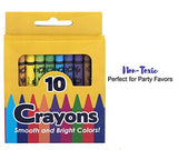 Trail maker 12 Pack Crayons - Wholesale Bright Wax Coloring Crayons in Bulk, 10 Per Box, 12 Box Bundle Art Set Trail maker