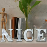 WOODOUNAI 6 Inch Wood Letters Unfinished Rustic Wood Letters for Wall Decor Decorative Standing Letters Slices Sign Board Decoration for Craft Home woodounai