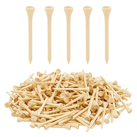 Juvale 300 Pack Bamboo Golf Tees in Bulk (2 3/4 inch, Natural Wood Color) Juvale