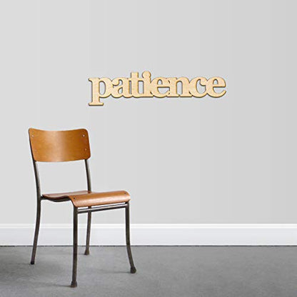 Patience Wood Sign Home Decor Gallery Wall Art Unfinished GIA 18" x 5"