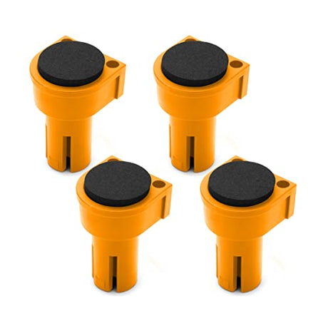 POWERTEC 71188 Deluxe Bench Dog | 4 Pack | Non Marring Durable Nylon| with Grommet Bench Brake Inserts Made of Premium Nonslip EVA| for 3/4" Dog POWERTEC