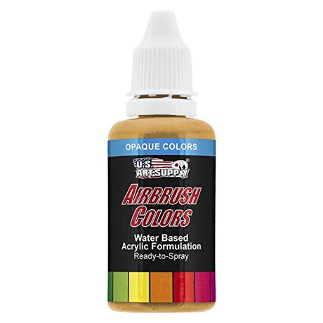 US Art Supply 1-Ounce Opaque Ochre Airbrush Paint US Art Supply