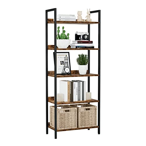 NUMENN Vintage 5-Tier Multifunctional Bookshelf and Storage Organizer NUMENN
