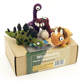 Woolbuddy Needle Felting Kit, 4 Felted Dinosaurs, Felted Animals, Felting Kit for Beginners Adult and Kids, Felting Supplies Included Felting Wool, Woolbuddy