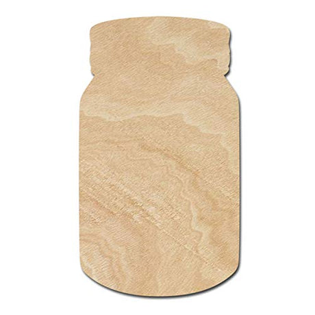 Mason Jar Wooden Cutouts for crafts, Laser Cut Wood Shapes 5mm thick Baltic Birch Wood, Multiple Sizes Available Elliefont Styles
