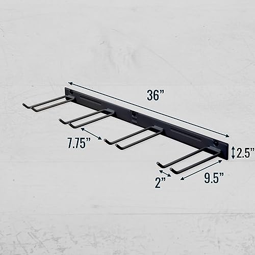 StoreYourBoard BLAT Garage Garden Tool Organizer Wall Mount, Garage Organization and Storage, Shovel & Rake Hangers Yard Tool Rack, Industrial Steel StoreYourBoard