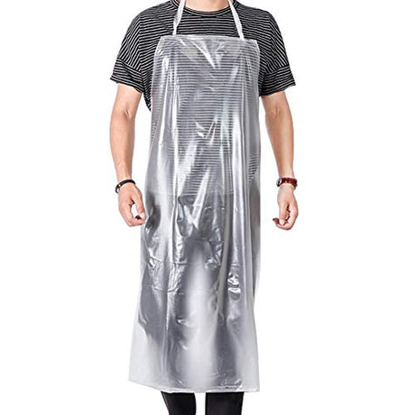 Alitamei Unisex 47 x27.5 inches Heavy Duty Transparent PVC Waterproof Apron Made of Vinyl.Best for Staying Dry and Clean When Dishwashing, Lab Work, Alitamei