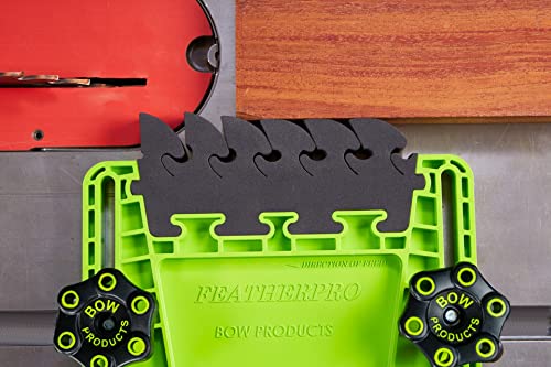 BOW Products FeatherPRO FP1 - Featherboard for Tables Saws, Router Tables and Band Saws - EVA Feathers that Reduce Kickback - Woodworking Tools and BOW Products