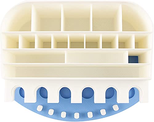 Organizer for Cricut Tools and Accessories Blade Holder Caddy,Storage for Cricut Maker Blades/QuickSwap Tip/Explore DeepCut Blade(Blue) XCJD