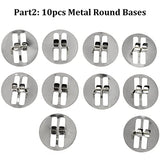 BUENNUS 10 Set Wooden Candle Wicks Crackle Natural Cross Wood Wicks for Candle Making 5.1x0.5inch Hollow Wooden Wick with Metal Base Stand for Soy BUENNUS