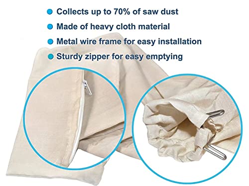 Table Saw Dust Collector Bag(10" Tablesaws with 2.5" Dust Port) Compatible with SANFAY