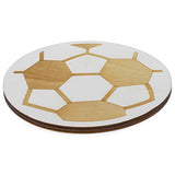 Unfinished Unpainted Wooden Soccer Ball Shape Cutout DIY Craft 4.2 Inches BestPysanky