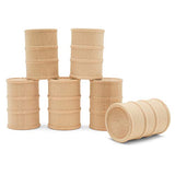 Wooden Oil Drums 1-5/8 Inch, Pack of 25, Small Unfinished Cargo Barrel, Perfect for Miniatures, Scale Models, Play Train Making or Woodworking Craft Woodpeckers