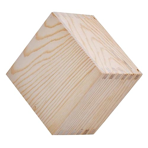 TEHAUX Box Gift Packaging Wooden Box Wood Crates Wooden Crate Jewelry Organizer Tray Unfinished Wooden Storage Square Vases for Flowers Wooden Vase TEHAUX