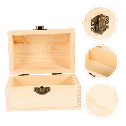 Ciieeo 1pc Pirate Treasure Chest Wooden Box The Ordinary Kit Earring Storage Organizer Letter Decor Chest Ciieeo