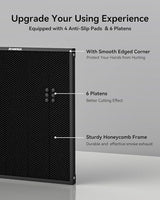 ATOMSTACK F4 Honeycomb Laser Bed 15"X12" for Laser Engraver Honeycomb Working Table with Metal Tray, 6 Platens & 4 Pads Compatible with Most ATOMSTACK