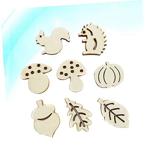 DECHOUS 50pcs Pieces Unfinished Wooden Slices Accessories Unfinished Wooden Animal Figures Hanging Decor Blank Wooden Slices Hanging Ornaments Wooden DECHOUS