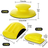 MIVIDE 4 PCS 5 inch Hook and Loop Hand Sanding Block, Round Mouse-Shaped Nano Gray Bottom for 5 Inch Hook and Loop Discs Ideal for Woodworking, MIVIDE