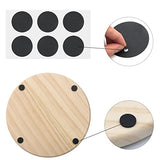 24 Pack Drink Coasters Set, SIJDIEE 4 Inch Round Slate Stone Drink Coasters with Round Blank Wood Craft Coasters for DIY Painting Wood Engraving Home SIJDIEE