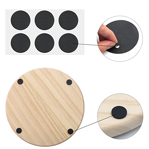 24 Pack Drink Coasters Set, SIJDIEE 4 Inch Square Slate Stone Drink Coasters with Round Blank Wood Craft Coasters for DIY Painting Wood Engraving SIJDIEE