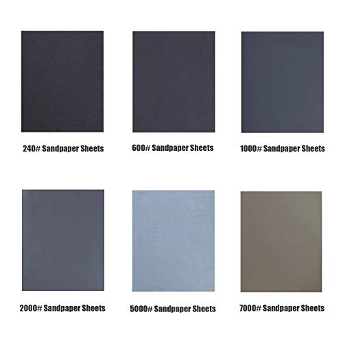 Woohome 17 PCS Resin Casting Tools Set, 3 Style File, Sand Papers, Polishing Blocks, Polishing Cloth, Scissors, Brushes for Jewelry Making Supplies, Woohome