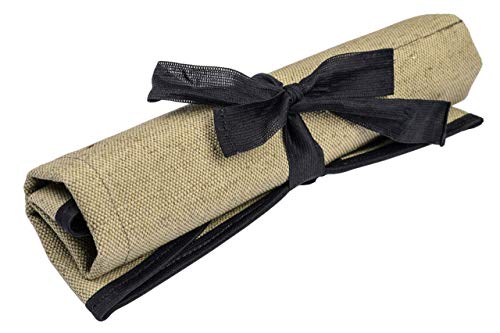 BeaverCraft TR4 Rolling Small Tool up Organizer Bag 4 Pockets Wrench roll up Pouch Gear roll up Tool Pouch for Knives and chisels Storage with 4 BeaverCraft