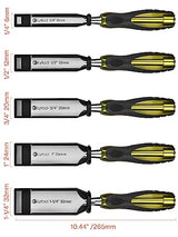 Lytool 5 Piece Wood Chisels Set, Wood Working Chisel Set for Woodworking, Carpentry, CR-V Steel Beveled Edge Blade, Wood Chisels for Woodcarving, Lytool
