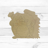 Whimsical House, Winter Shape, Unfinished Wood Cutout, Paint by Line Build-A-Cross Build-A-Cross